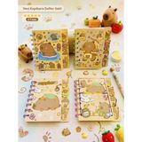 ÖZ OFİS Capybara Ayraçlı Çizgili Not Defteri - 12X8 cm Cep Boy - 64 Sayfa - Tekli (BX-8110)