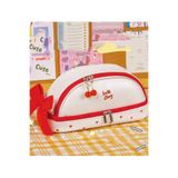 ÖZ OFİS Kawaii Smile Cherry Suni Deri Kalem Kutusu - Çok Fonksiyonlu - Çift Katmanlı - Geniş Kapasiteli