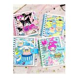 ÖZ OFİS Kuromi My Melody Cinnamoroll Pompompurin Ayraçlı 60 Yaprak Çizgili Defter