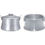 Öz Öncü Alüminyum Kazan Arap Kazanı Pişirme Kazanı (Ağız Çapı: 40 cm. Derinlik: 25 cm.) - Gri