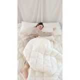 Oz Sheep Wools Yün Yorgan – %100 Pamuk Kumaş, Doğal Merinos Yün Dolgulu, Yıkanabilir,koku Yapmaz Prmiumseri - 220 x 240 cm - Krem