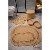 Öz-Tex Home Jüt,Banyo Seti,Banyo Paspası, Paspas Takımı,Makyaj Sepeti,Çöp Kovası,Klozet Paspas