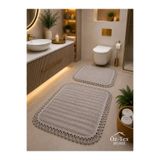 Öz-Tex Home Peluş Banyo Paspası Takımı 2’li Premium Kaymaz Taban 110x70 & 70x55