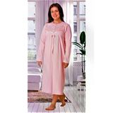 Özalper 02-32 Uzun Kol Gecelik Anne Geceliği Pembe