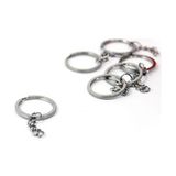 Ozan Tuhafiye 50 Adet Gümüş Renk Zincirli Anahtarlık Halkası Metal Malzeme ile 2.5 cm Çapında