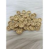 Ozan Tuhafiye Ahşap Handmade Düğme 1.5 cm Doğal Renk 20 Adet El Yapımı