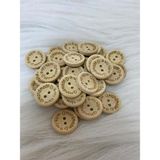 Ozan Tuhafiye Ahşap Handmade Düğme 2 cm 20 Adet