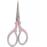 Ozan Tuhafiye M16 Vintage Anka Dikiş Nakış Makası 9 x 4,5 cm Pembe-Gri Renkli Çok Amaçlı
