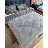 Ozanhom Çift Kişilik Çift Yönlü Yastık Kılıfı Takım Welsoft Yorgan - 195 x 215 cm - Antrasit - Gri