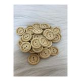 OzanTuhafiye 20 Adet Handmade Yazılı 20mm Yuvarlak Ahşap Düğme BYBX