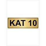 Özarslan Dizayn 10 kat 15x15 cm Metal Altın Metal Yönlendirme Levhası