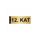 Özarslan Dizayn 12.kat 7x20 cm Altın Renk Metal Yönlendirme Levhası