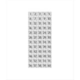 Özarslan Dizayn 3.5x3.5 cm 60 Adet Gümüş Renk Metal Kapı Masa Dolap Numara Levhası
