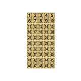 Özarslan Dizayn 3.5x3.5 cm Altın Renk 50 Adet Metal Kapı Masa Dolap Numara Levhası