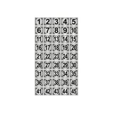 Özarslan Dizayn 3.5x3.5 cm Gümüş Renk 45 Adet Metal Kapı Masa Dolap Numara Levhası