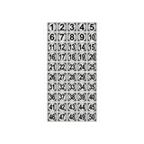 Özarslan Dizayn 3.5x3.5 cm Gümüş Renk 50 Adet Metal Kapı Masa Dolap Numara Levhası