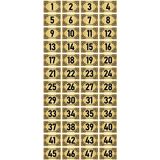Özarslan Dizayn 3.5x5 cm Altın Renk 48 Adet Metal Kapı Masa Dolap Numara Levhası