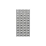Özarslan Dizayn 3.5x5 cm Gümüş Renk 44 Adet Metal Kapı Masa Dolap Numara Levhası