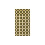 Özarslan Dizayn 5x5 cm Altın Renk 45 Adet Metal Kapı Masa Dolap Numara Levhası