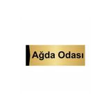 Özarslan Dizayn Ağda Odası 7x20 cm Altın Renk Metal Yönlendirme Levhası