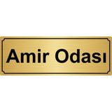 Özarslan Dizayn Amir Odası 7x20 cm Altın Renk Metal Yönlendirme Levhası