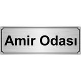 Özarslan Dizayn Amir Odası 7x20 cm Gümüş Renk Metal Yönlendirme Levhası