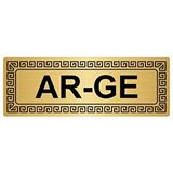 Özarslan Dizayn Ar-ge 7x20 cm Altın Renk Metal Yönlendirme Levhası