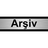 Özarslan Dizayn Arşiv 5x20 cm Gümüş Renk Metal Yönlendirme Levhası