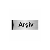 Özarslan Dizayn Arşiv 7x20 cm Gümüş Renk Metal Yönlendirme Levhası
