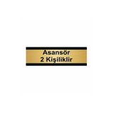 Özarslan Dizayn Asansör 2 Kişiliktir 5x20 cm Altın Renk Metal Yönlendirme Levhası