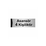 Özarslan Dizayn Asansör 4 Kişiliktir 5x20 cm Gümüş Renk Metal Yönlendirme Levhası