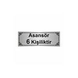 Özarslan Dizayn Asansör 6 Kişiliktir 7x20 cm Gümüş Renk Metal Yönlendirme Levhası