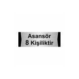 Özarslan Dizayn Asansör 8 Kişiliktir 5x20 cm Gümüş Renk Metal Yönlendirme Levhası