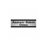 Özarslan Dizayn Asansör Bakım Odası 10x20 cm Gümüş Renk Metal Yönlendirme Levhası