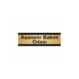 Özarslan Dizayn Asansör Bakım Odası 5x20 cm Altın Renk Metal Yönlendirme Levhası