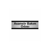 Özarslan Dizayn Asansör Bakım Odası 7x20 cm Gümüş Renk Metal Yönlendirme Levhası