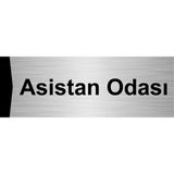 Özarslan Dizayn Asisan Odası 10x20 cm Gümüş Renk Metal Yönlendirme Levhası