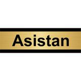 Özarslan Dizayn Asistan 7x20 cm Altın Renk Metal Yönlendirme Levhası