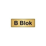 Özarslan Dizayn B Blok 7x20 cm Altın Renk Metal Yönlendirme Levhası
