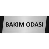 Özarslan Dizayn Bakım Odası Metal Uyarı Levhası 10X20 cm Gümüş Renk