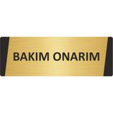 Özarslan Dizayn Bakım Onarım Metal Uyarı Levhası 7X20 cm Altın Renk
