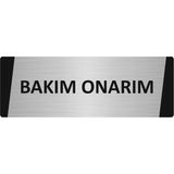 Özarslan Dizayn Bakım Onarım Metal Uyarı Levhası 7X20 cm Gümüş Renk
