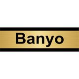 Özarslan Dizayn Banyo 10x20 cm Altın Renk Metal Yönlendirme Levhası