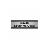 Özarslan Dizayn Bayan Soyunma Odası 7x20 cm Gümüş Renk Metal Yönlendirme Levhası
