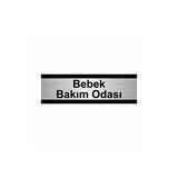 Özarslan Dizayn Bebek Bakım Odası 10x20 cm Gümüş Renk Metal Yönlendirme Levhası