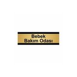 Özarslan Dizayn Bebek Bakım Odası 5x20 cm Altın Renk Metal Yönlendirme Levhası