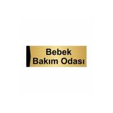 Özarslan Dizayn Bebek Bakım Odası 7x20 cm Altın Renk Metal Yönlendirme Levhası