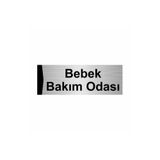 Özarslan Dizayn Bebek Bakım Odası 7x20 cm Gümüş Renk Metal Yönlendirme Levhası
