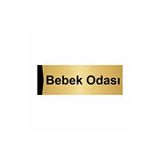 Özarslan Dizayn Bebek Odası 5x20 cm Altın Renk Metal Yönlendirme Levhası