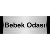 Özarslan Dizayn Bebek Odası 5x20 cm Gümüş Renk Metal Yönlendirme Levhası
